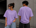 LAVENDER FLEX WITH FLUX oversized tee front